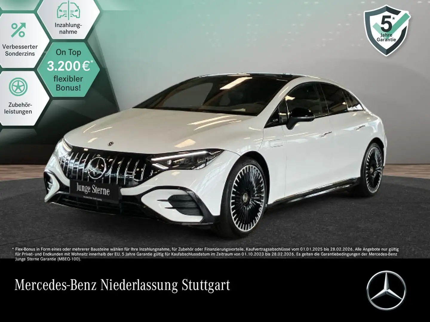 Mercedes-Benz EQE 43 AMG 4M Fahrass Airmat Pano Burmester Distr+ Weiß - 1