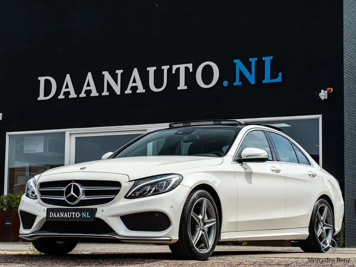 Mercedes-Benz C 200 Prestige AMG Pano 360 camera Luxe leder Blanc - 1