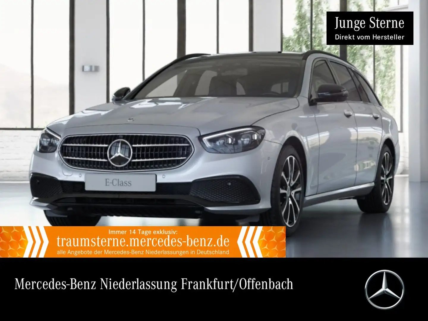 Mercedes-Benz E 220 d T AVANTG+NIGHT+PANO+360+AHK+MULTIBEAM+9G Silber - 1