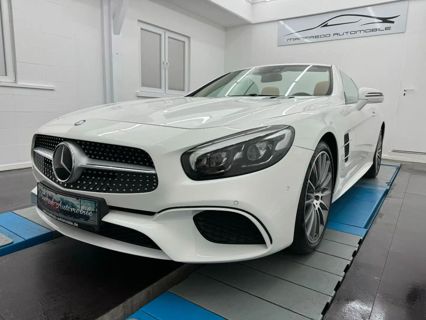 Mercedes-Benz SL 450 AMG 1-Hand/Panorama/Distr./Harm.K/Massage Beyaz - 2