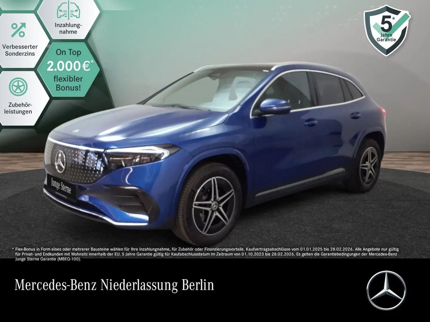 Mercedes-Benz EQA 250 AMG+ADVANCED+AHK+PANO+KAMERA+SPUR Bleu - 1
