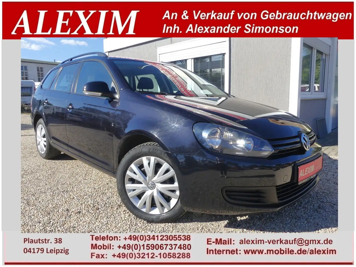 Volkswagen Golf VI Variant/1.6 75KW/Navi/PDC/AHK Schwarz - 1
