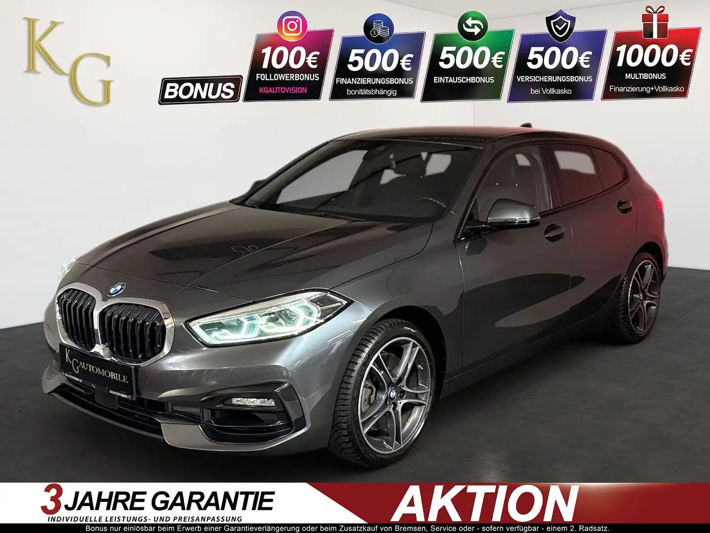 BMW 120 i Aut. Sport ab ca. 192€ monatlich Grau - 1