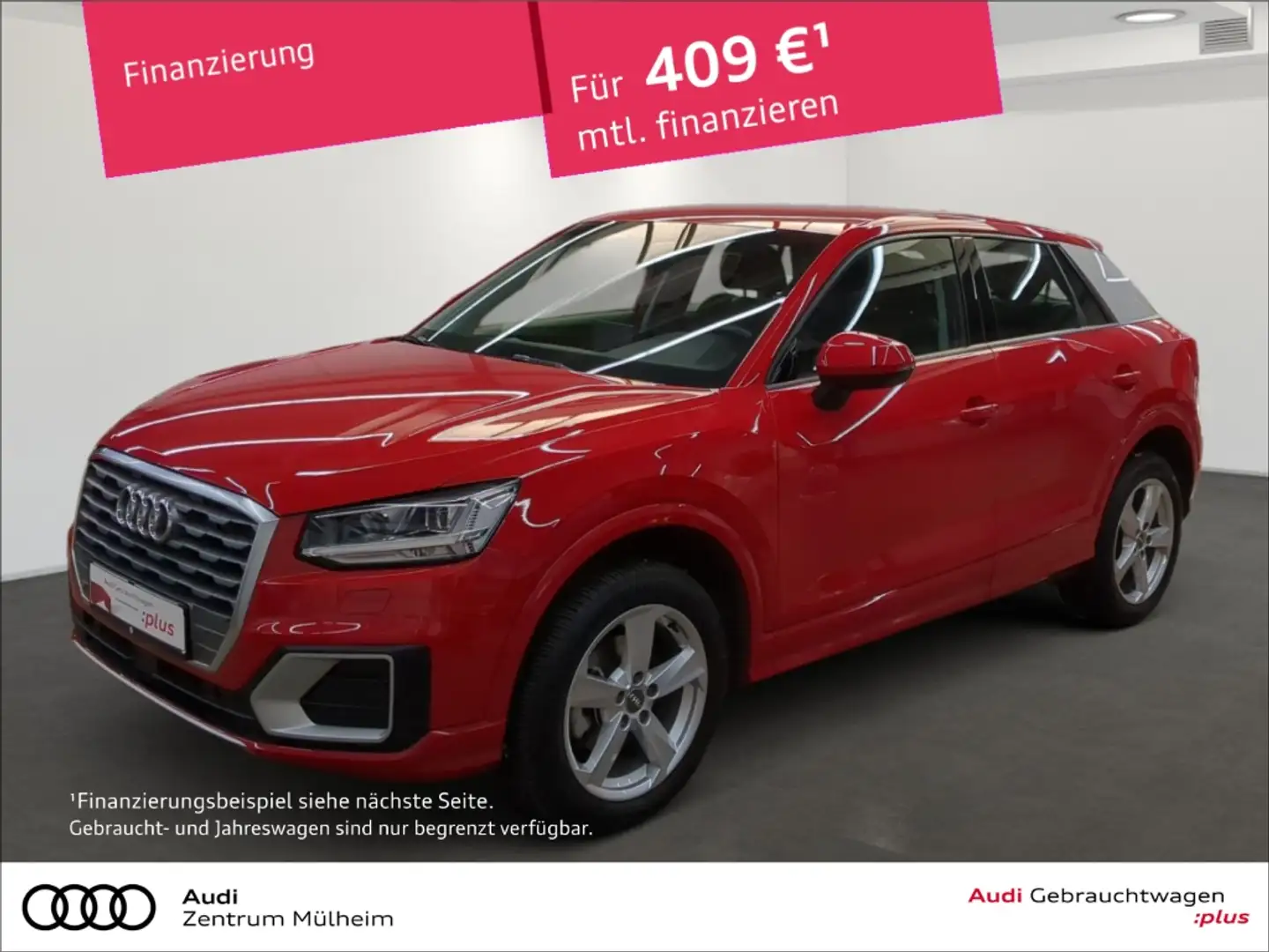 Audi Q2 35 TFSI sport Navi LED Leder virtual Rood - 1