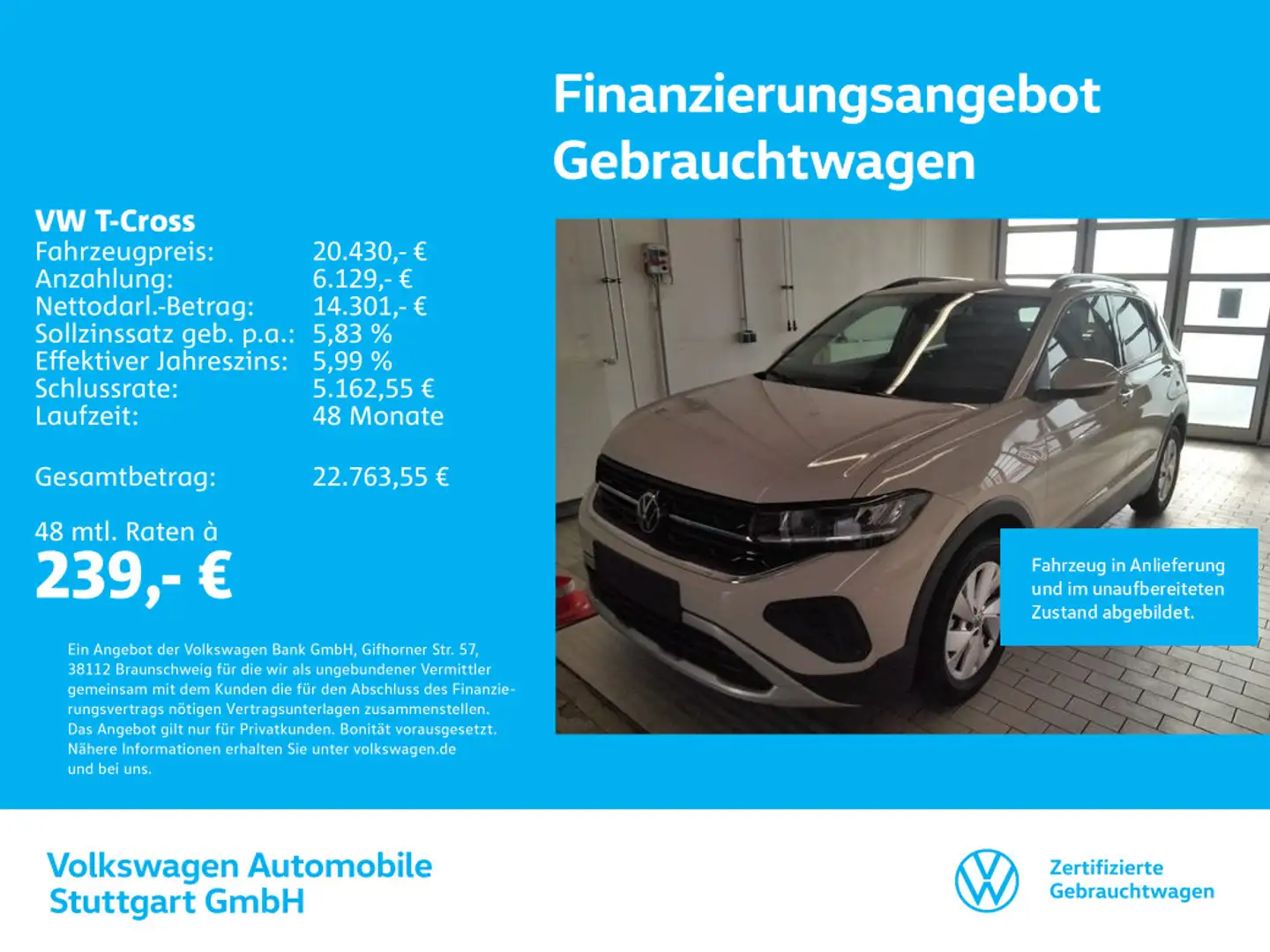 Volkswagen T-Cross 1.0 TSI Life Navi Tempomat Grau - 1
