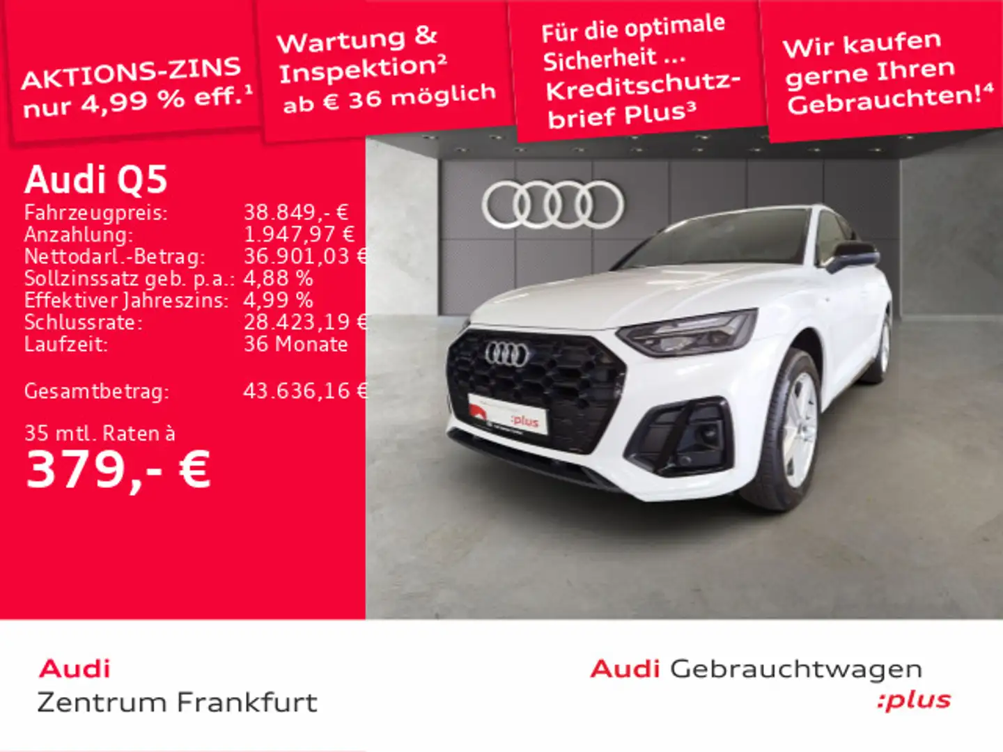 Audi Q5 40 TDI quattro S tronic S line LED Navi Tempo Weiß - 1