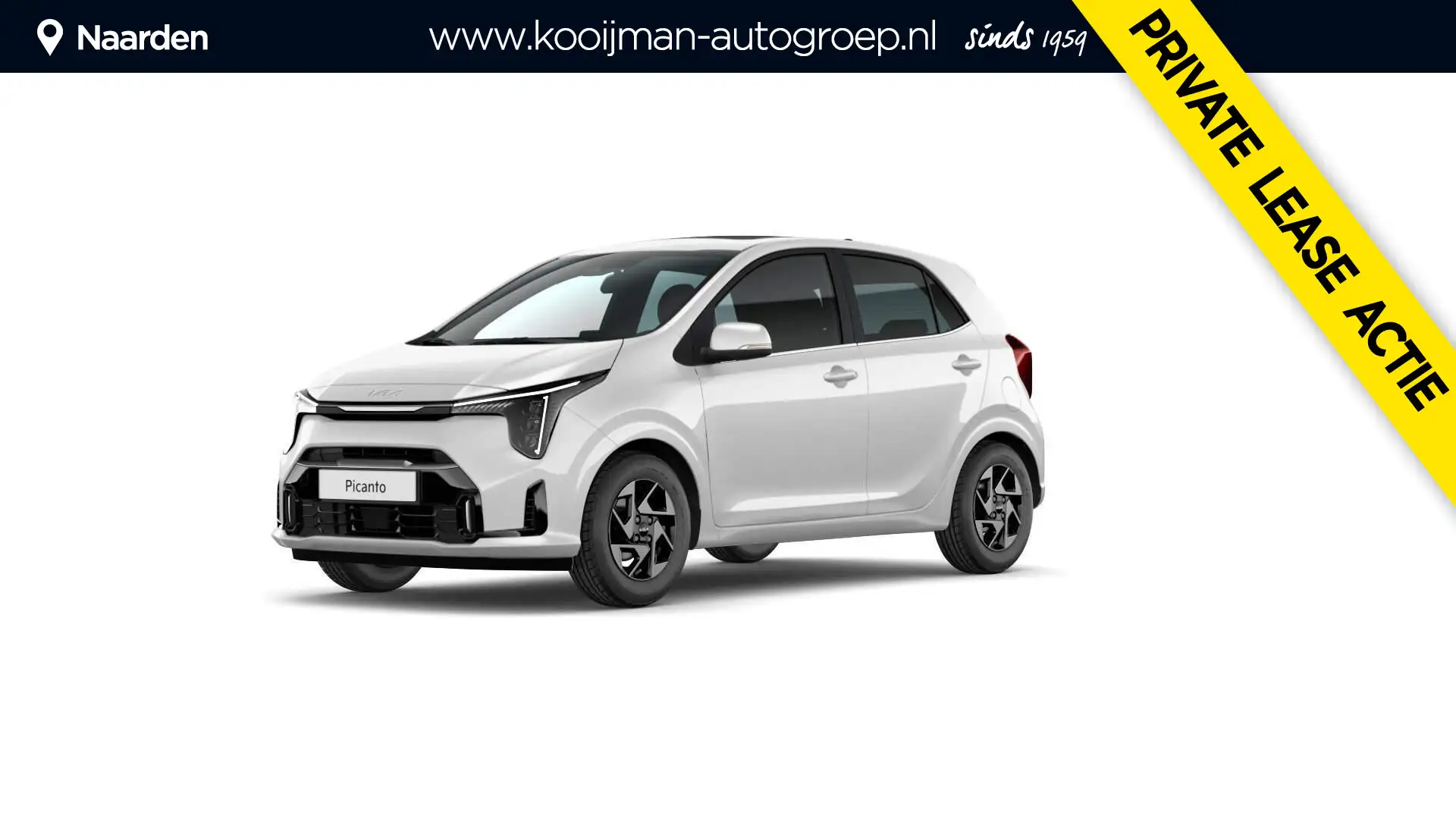 Kia Picanto 1.0 DPI DynamicLine ANWB Private lease nu Vanaf €. Blanc - 1