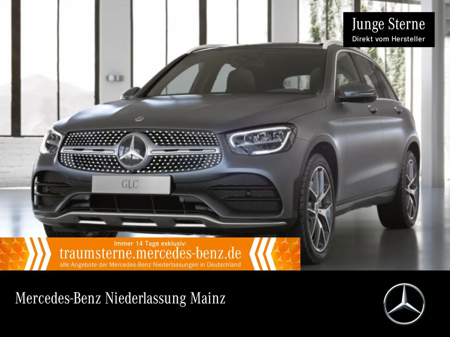 Mercedes-Benz GLC 300 d 4M AMG+PANO+360+AHK+LED+STHZG+FAHRASS+9G Grau - 1