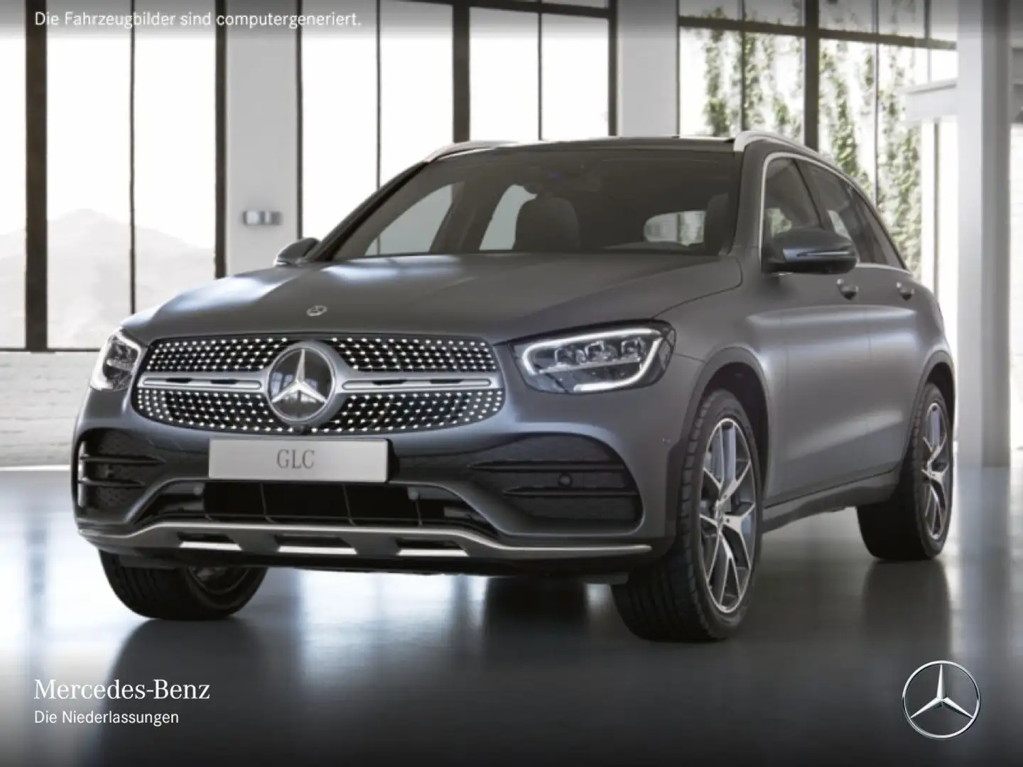 Mercedes-Benz GLC 300 d 4M AMG+PANO+360+AHK+LED+STHZG+FAHRASS+9G Grau - 2