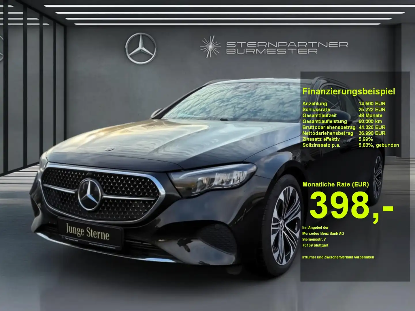Mercedes-Benz E 200 T Avantgarde +Navi+Pano+Distronic+Ambiente Schwarz - 1