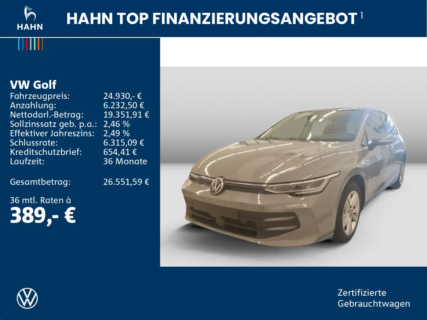 Volkswagen Golf VIII 1.5 TSI Life ACC LED Pano Sitzhzg Grau - 2