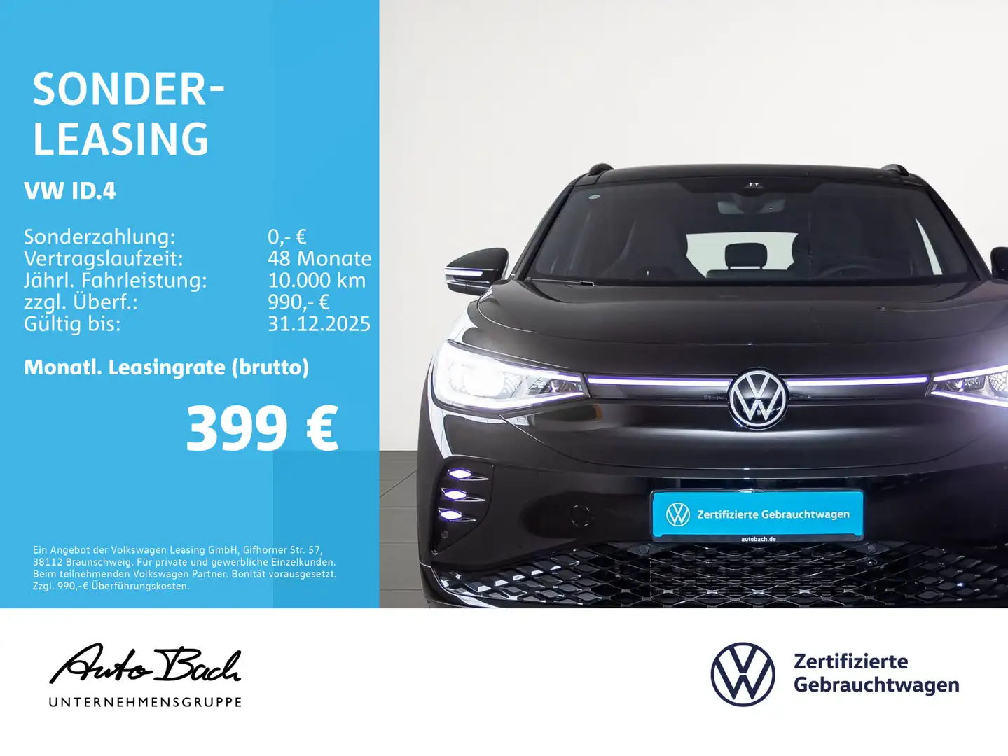 Volkswagen ID.4 GTX, Panoramadach, LED-Matrix, Navi, DCC, R Schwarz - 2