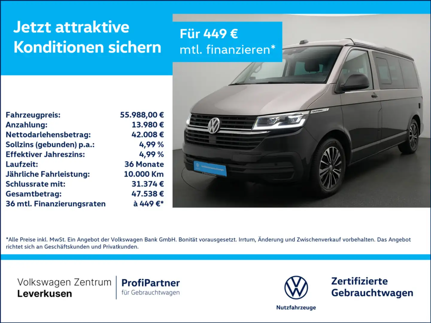 Volkswagen T6.1 California Beach Tour DSG AHK STANDHZ AC Schwarz - 1