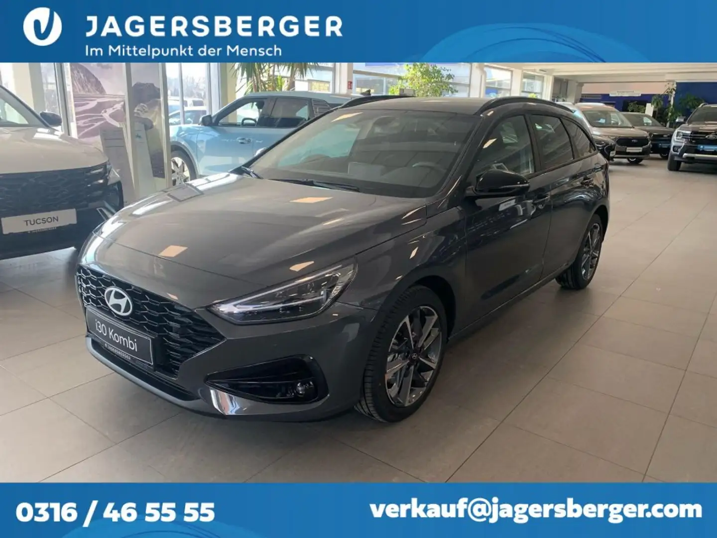 Hyundai i30 Kombi 1,0 TGDI Go! Plus DCT Grau - 1