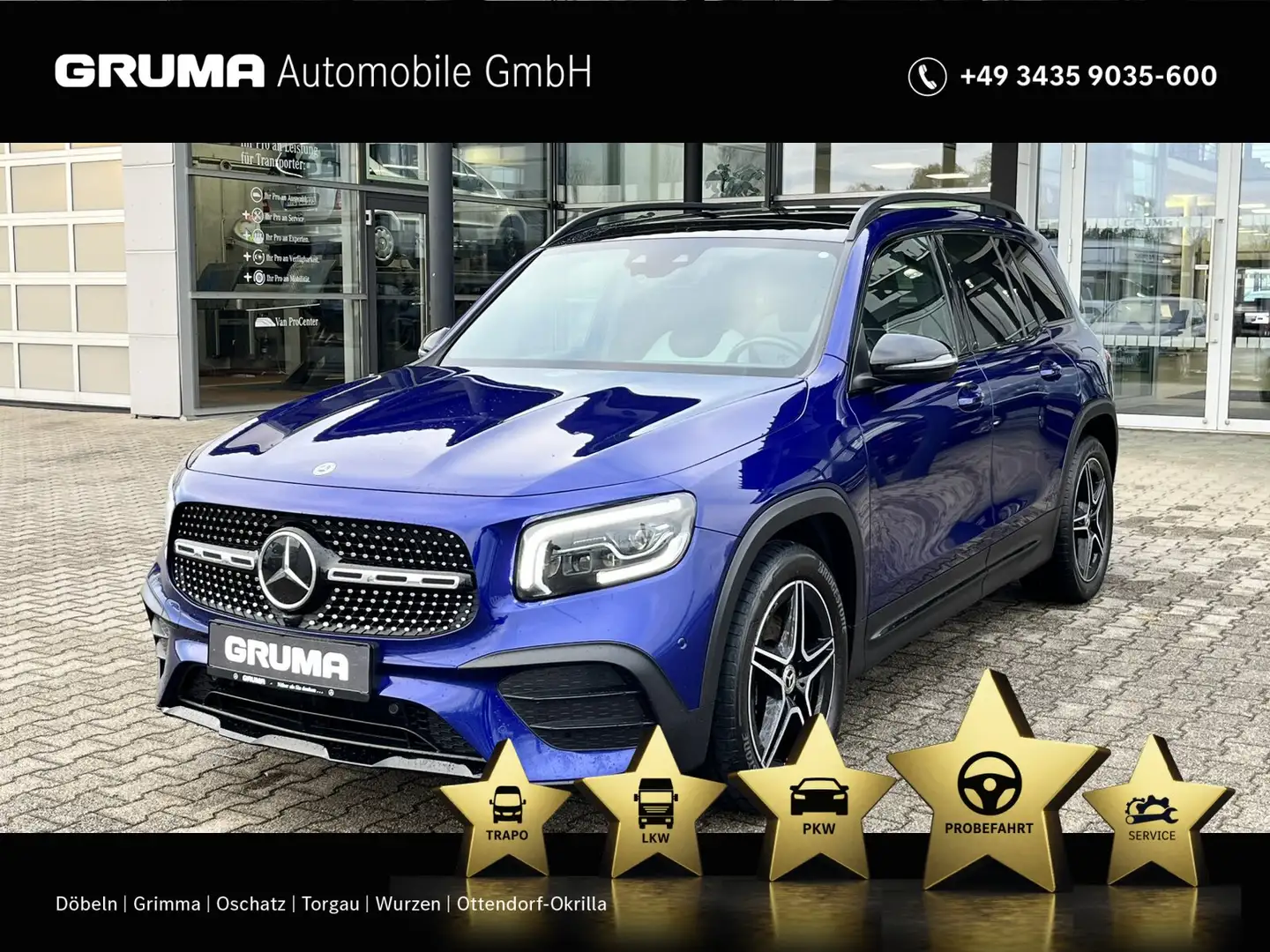 Mercedes-Benz GLB 200 GLB 200 d +AMG+Night+AHK+Burm+Multib+Pano+Distr+ Blau - 1