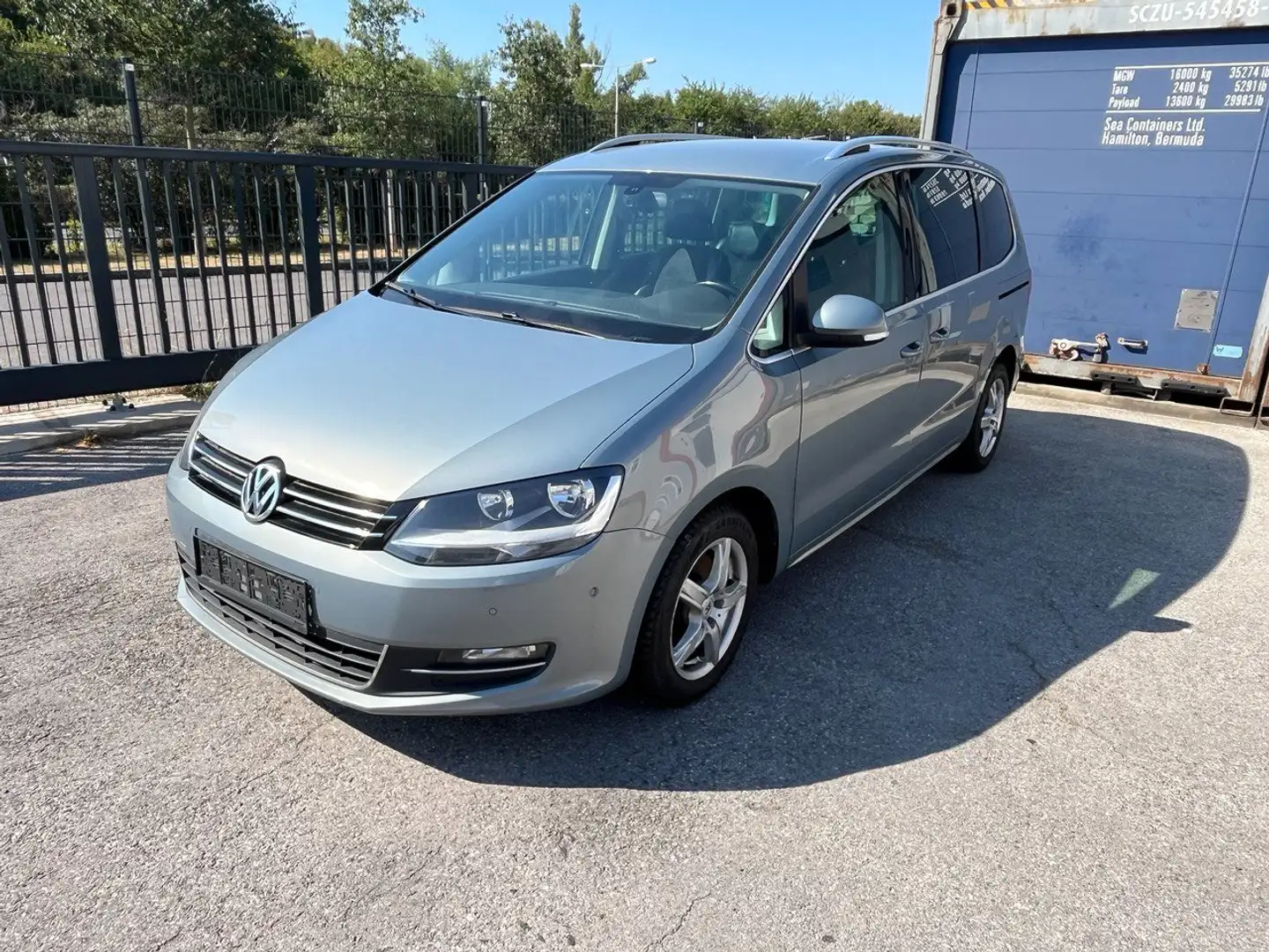 Volkswagen Sharan Comfortline 2,0 TDI DSG Leder Navi PDC kamera Blau - 2