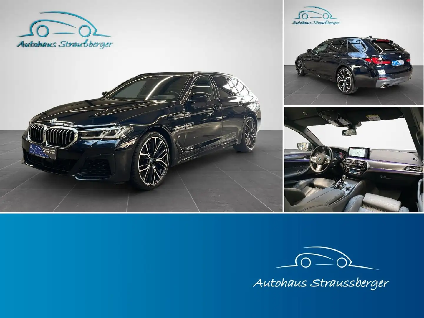 BMW 530 xd Touring MSport AHK ACC 360° H/K STHZ LASER Zwart - 1