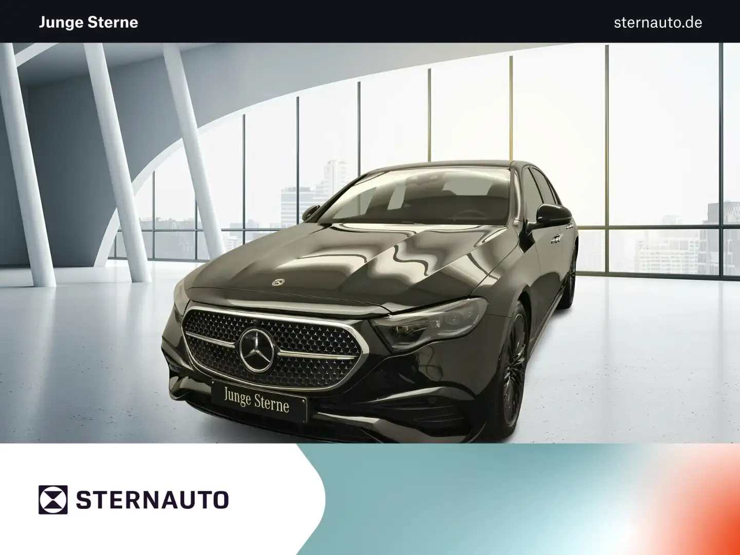 Mercedes-Benz E 200 E 200 AMG Advanced+ Pano Distro SuperScreen Burm Schwarz - 1