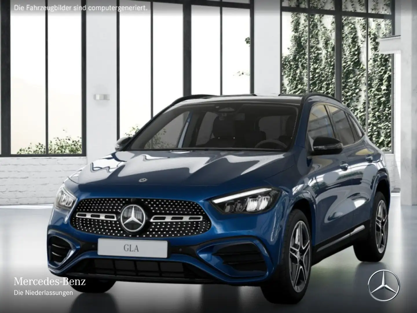 Mercedes-Benz GLA 180 AMG+NIGHT+PANO+AHK+LED+KAMERA+19"+TOTW+7G Blau - 2