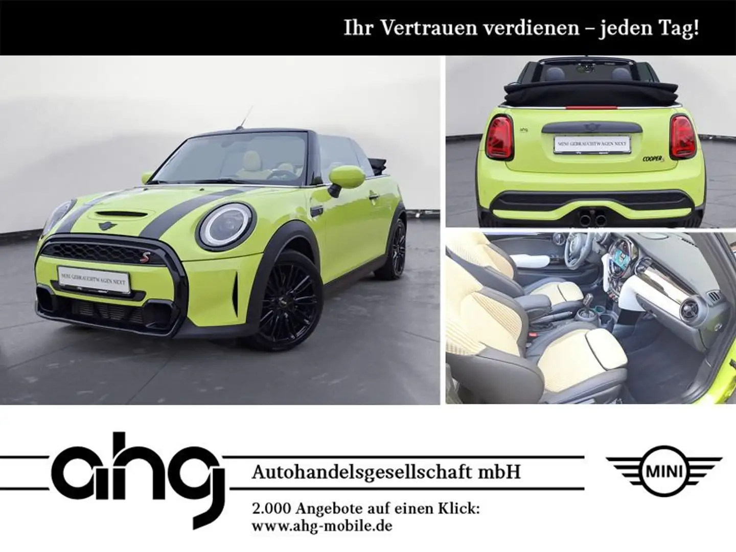 MINI Cooper S Cabrio Classic Trim CarPlay Komfortzug. Geel - 1