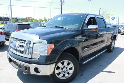 Black 2011 Ford F-150 Lariat SuperCrew 4WD Pickup Truck Four-Wheel Drive Automatic