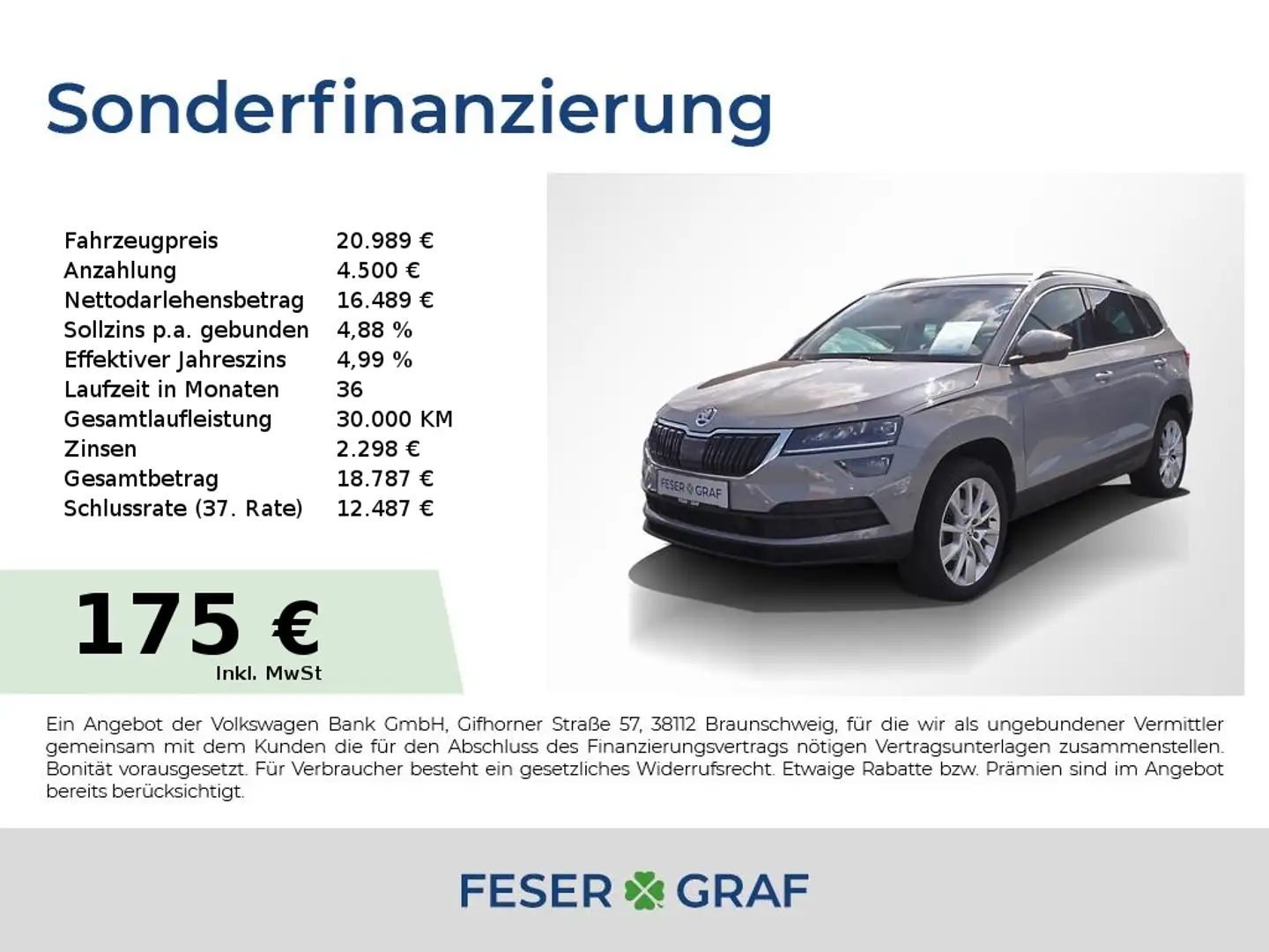 Skoda Karoq 1.5 TSI Style - NAVI,ACC,AHK,RFK, SMARTLINK,So Grau - 1