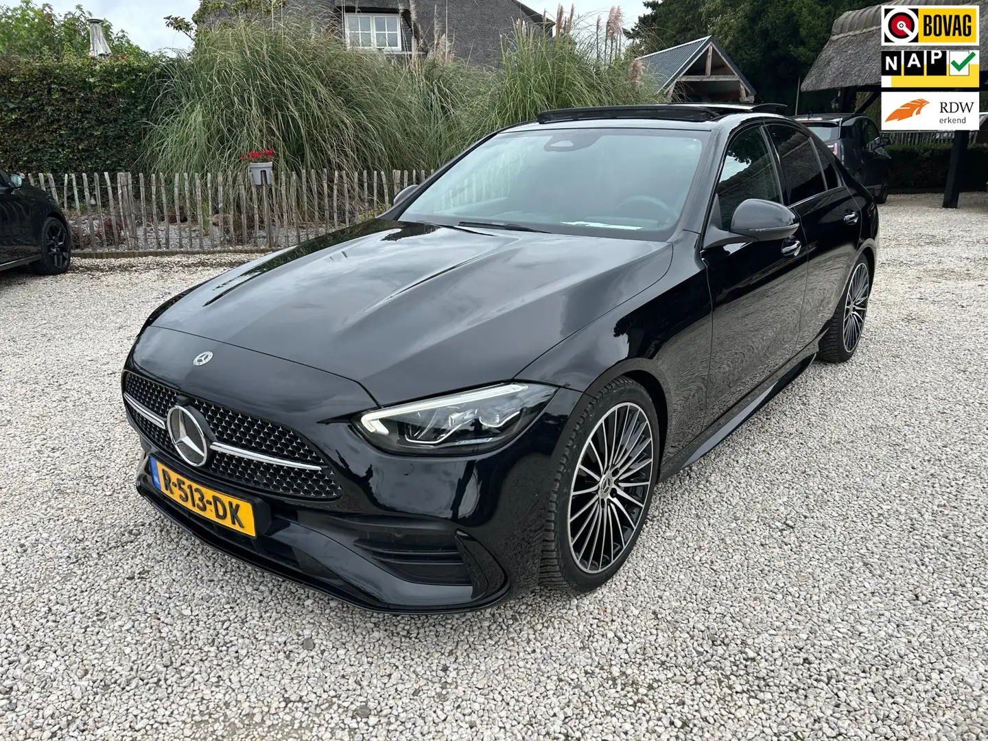 Mercedes-Benz C 180 AMG Automaat, Panoramadak, Leder. Schwarz - 1