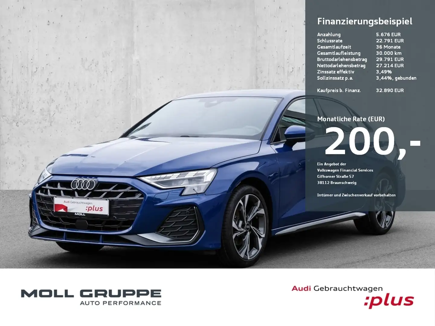 Audi A3 Limousine 35 TFSI Sline AHK DYNLICHT EL.HECK Azul - 1