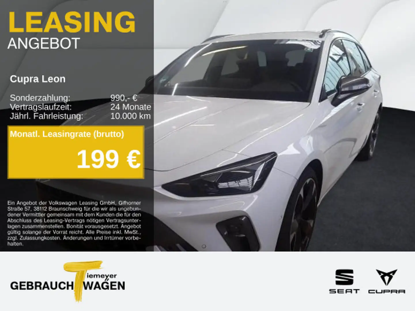 CUPRA Leon Sportstourer 1.5 eTSI DSG NEUES MOD! LM18 e Weiß - 1