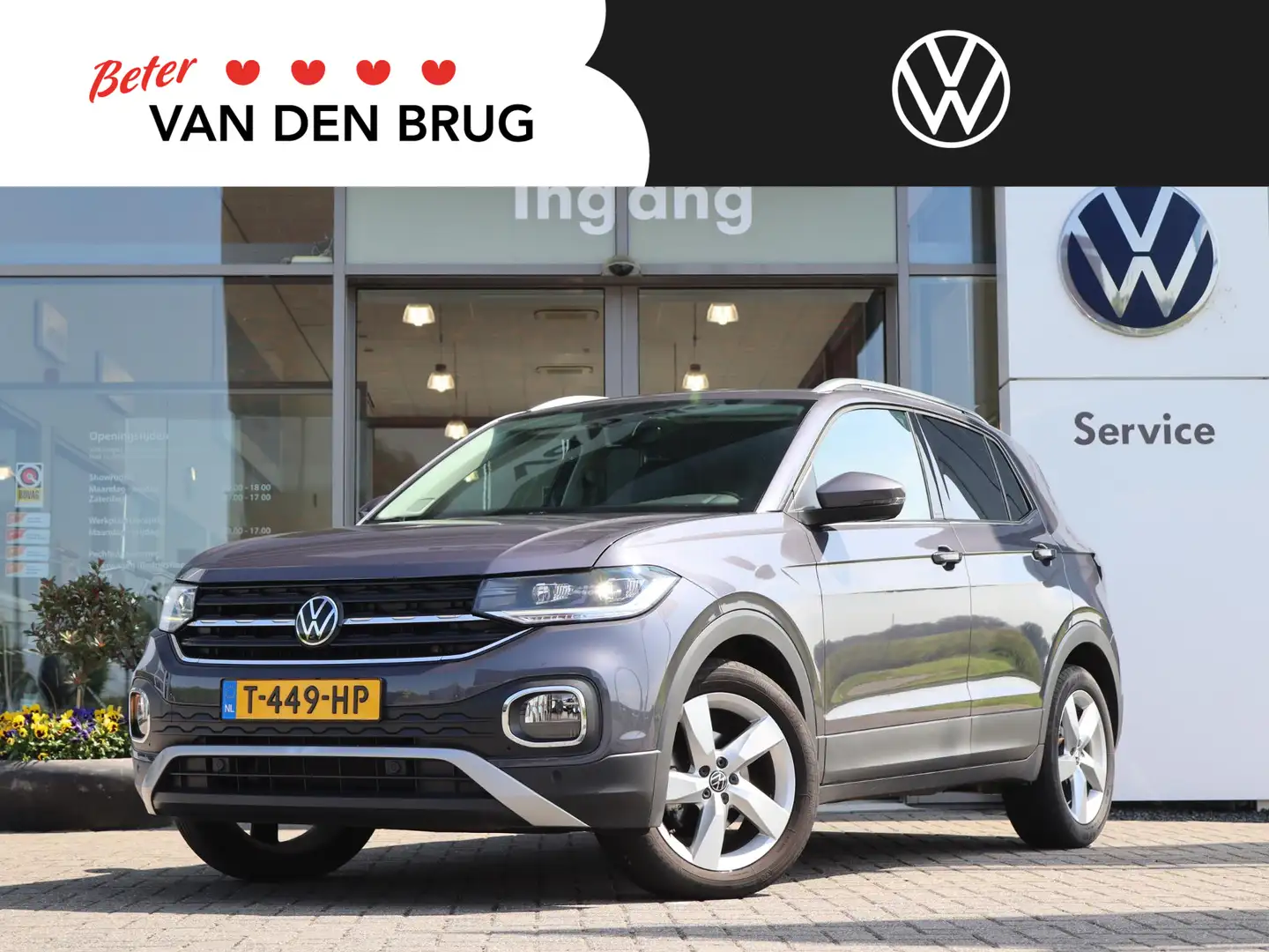 Volkswagen T-Cross 1.0 TSI 110 pk DSG Style Gereserveerd| Navigatie | Grijs - 1