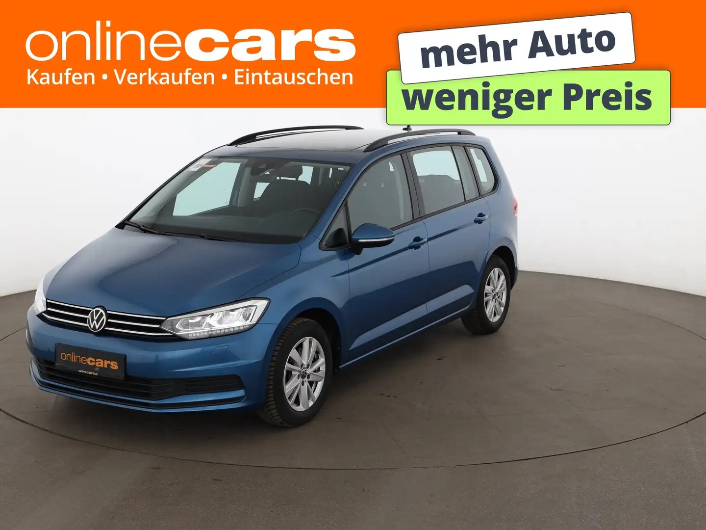 Volkswagen Touran 2.0 TDI Comfortline Aut LED SKY AHK RADAR Blau - 1