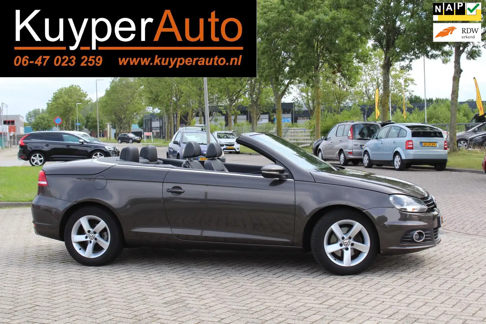Volkswagen Eos 1.4 TSI Highline cabriolet vol leder navi clima lm Brun - 1