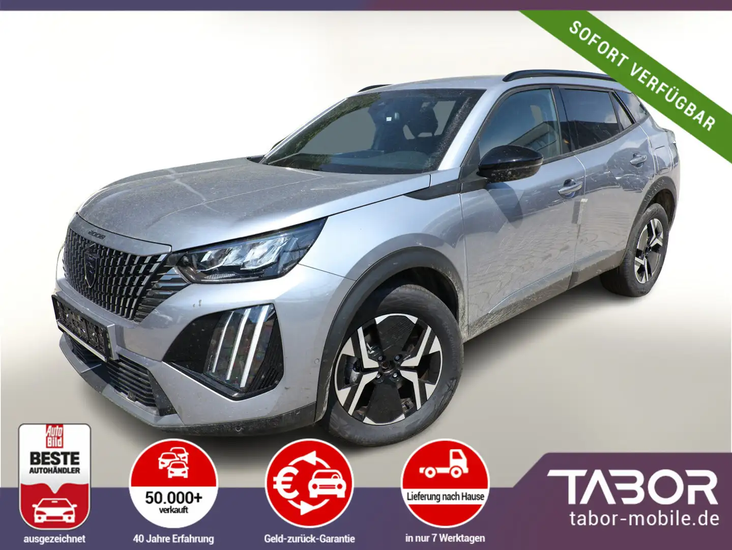 Peugeot 2008 MHEV 145 DSC6 Allure Nav Keyl ACC 360° SHZ Grau - 1