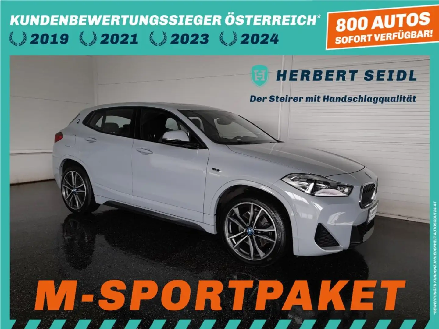 BMW X2 25e M-SPORT 4x4 PHEV Aut *SKY / STANDHZG / VOLL-LED / NAVI / E-SPORTSITZE+MEMORY / KAMERA / E-KLAPPE / KEYLESS* Grau - 1