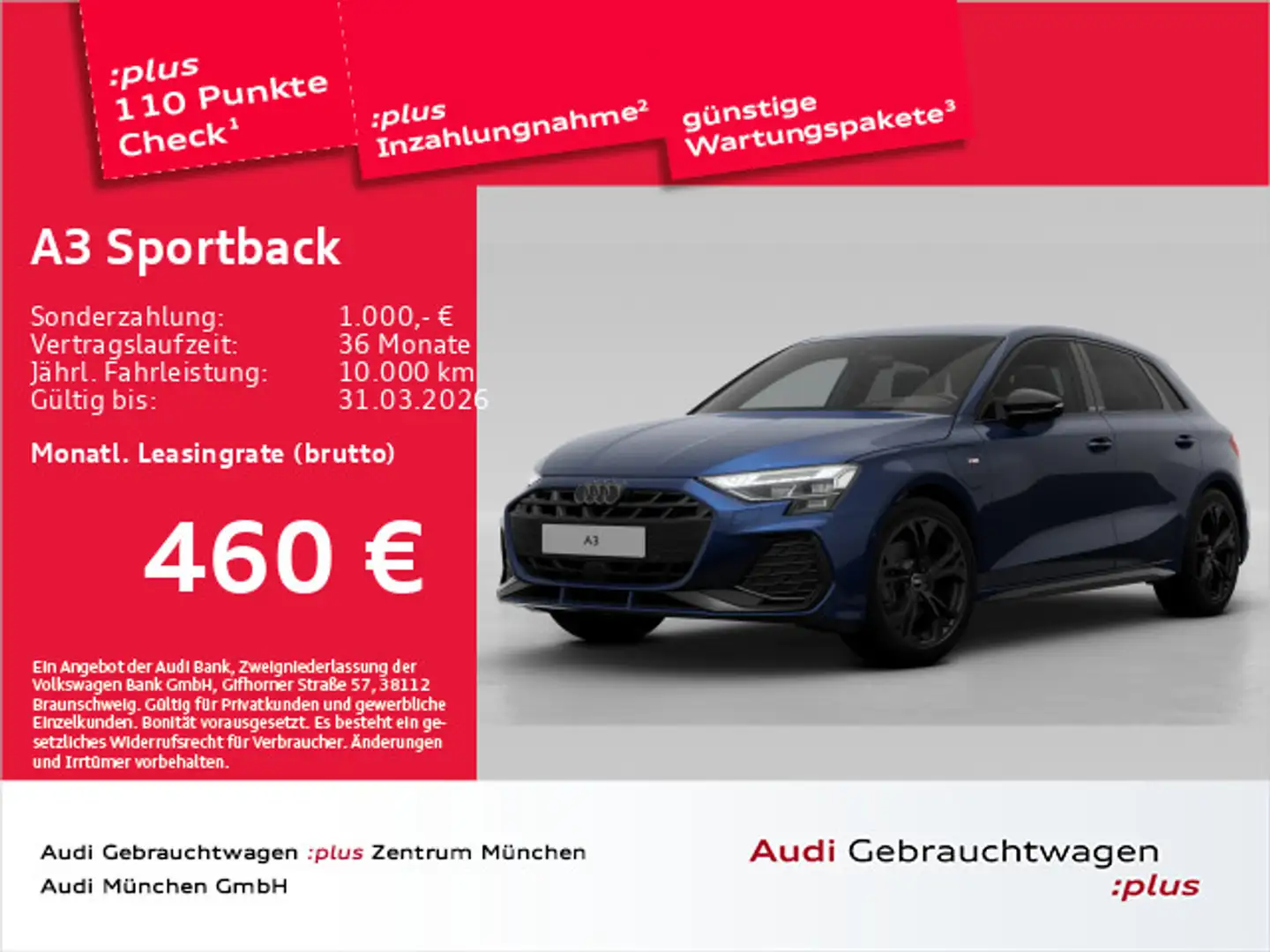 Audi A3 40 TFSI e S tronic S line ACC/HuD/N Blau - 1