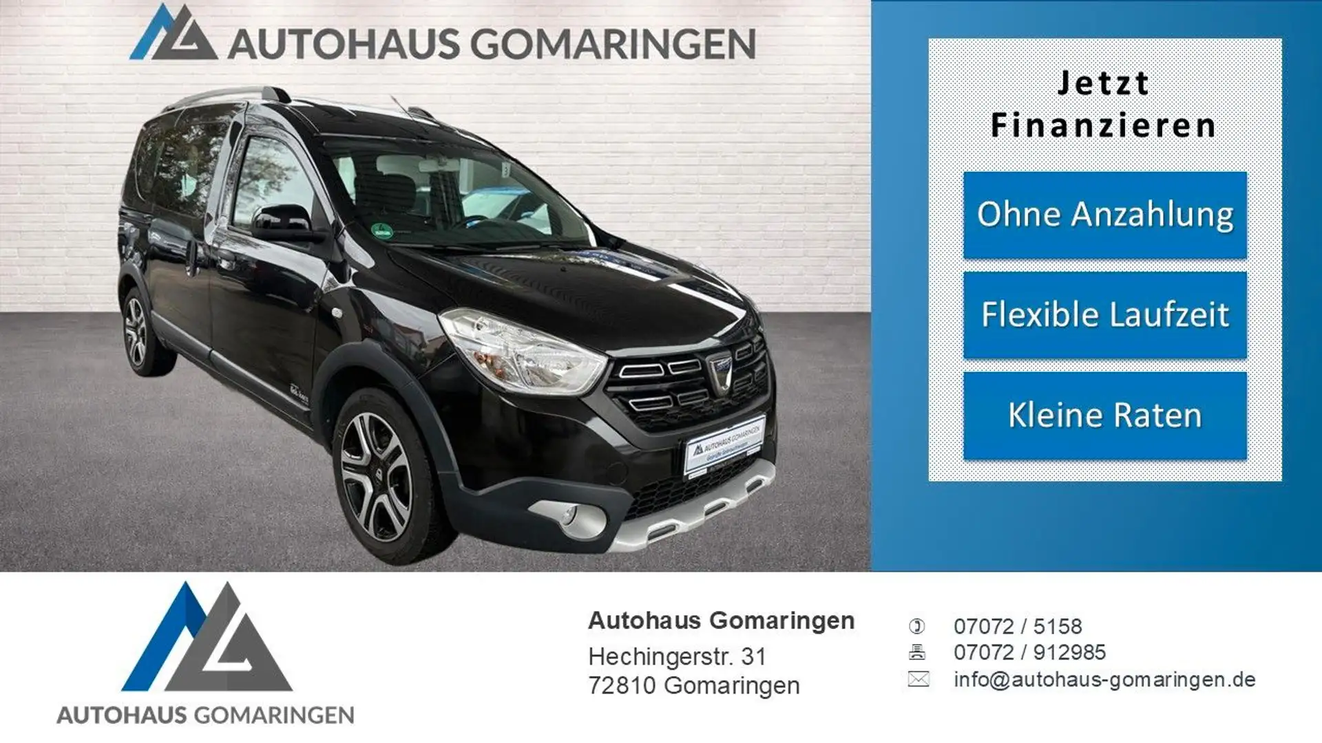 Dacia Dokker Stepway Celebration*NAVI*TEMP*FES*8-fach* Schwarz - 1