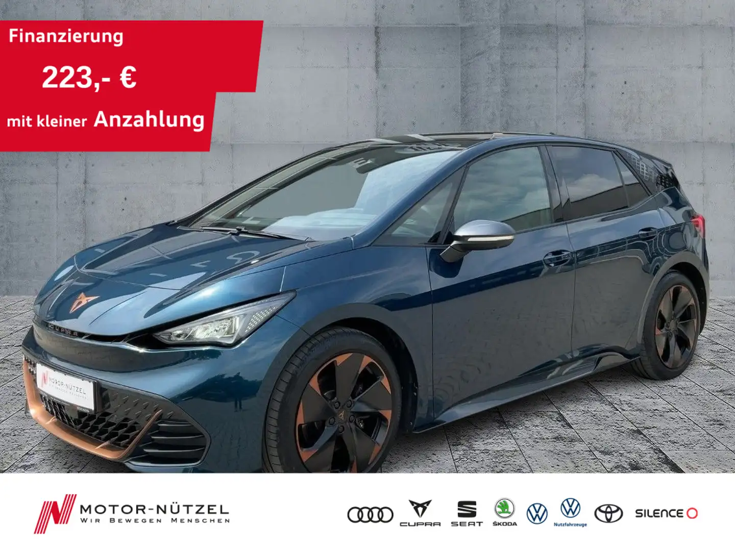 CUPRA Born 150 kW 5JG+LED+NAVI+PANO+VC+DAB+KEYLESS+HuD Blau - 1