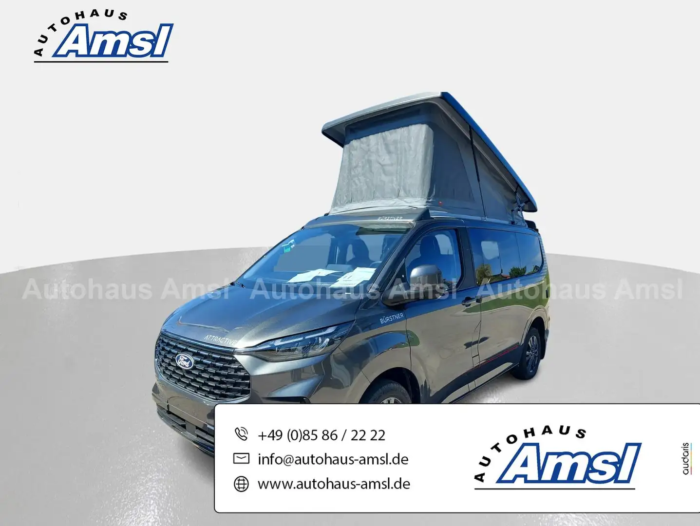 Ford Tourneo Custom Bürstner Copa C500 BUS A/T *AHK*StdHzg*Navi*ACC* Gris - 1