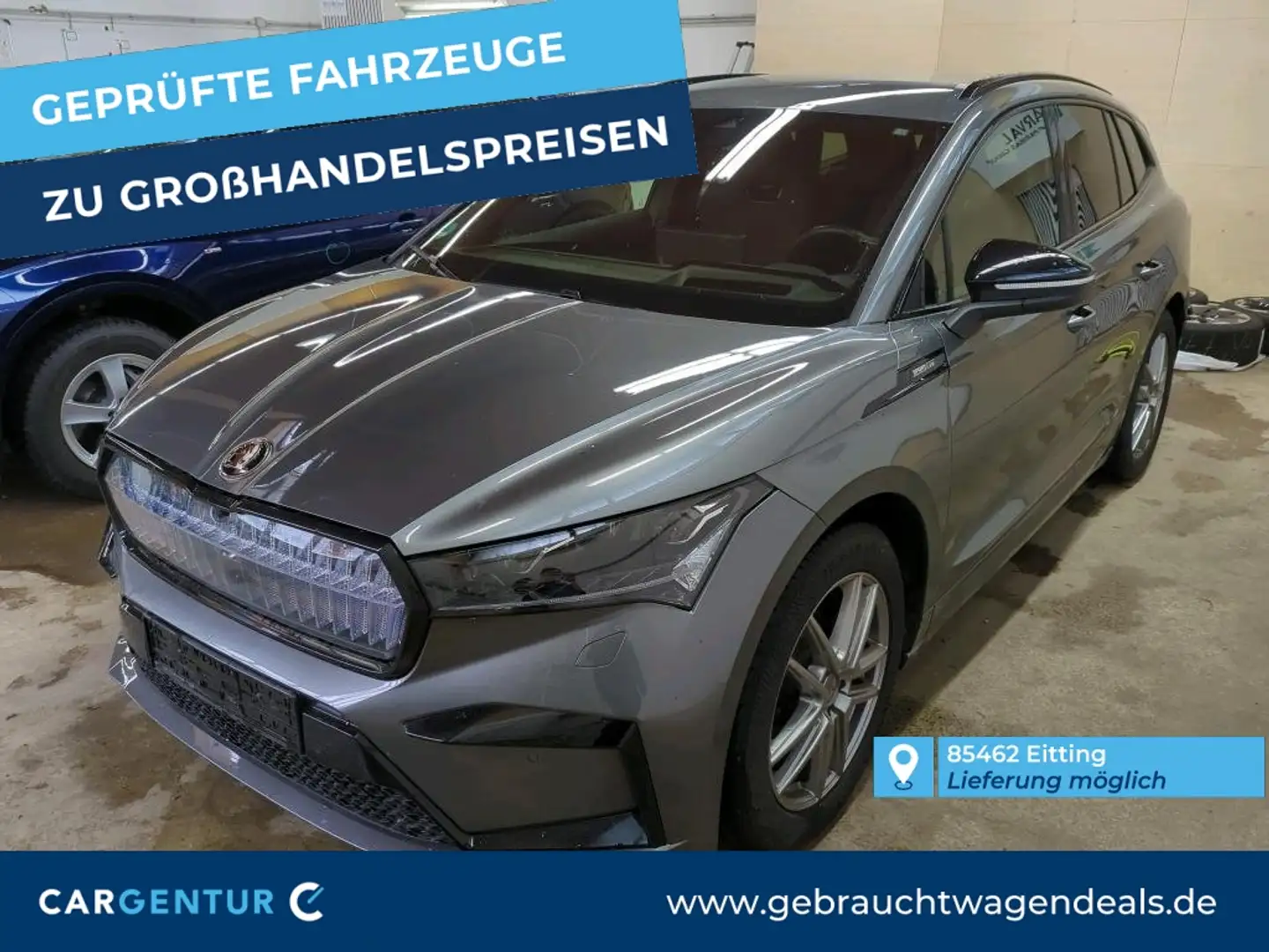 Skoda Enyaq iV 80 Sportline AHK Virtual Lane ACC HuD Grau - 1