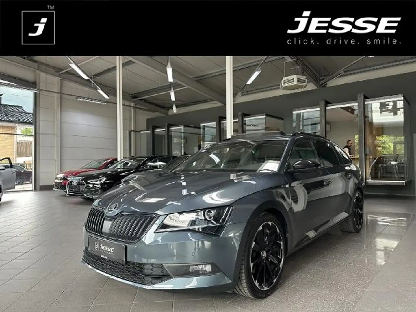 Skoda Superb Combi 2.0 TDI SportLine 4x4 Pano Canton AHK Gris - 1