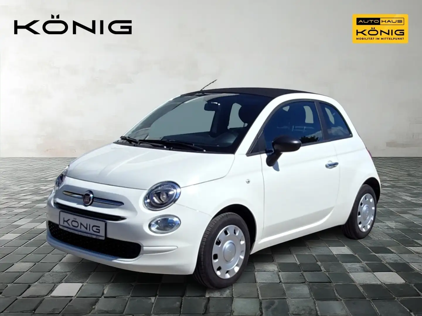 Fiat 500C 1.0 GSE Hybrid Klima Carplay Weiß - 1