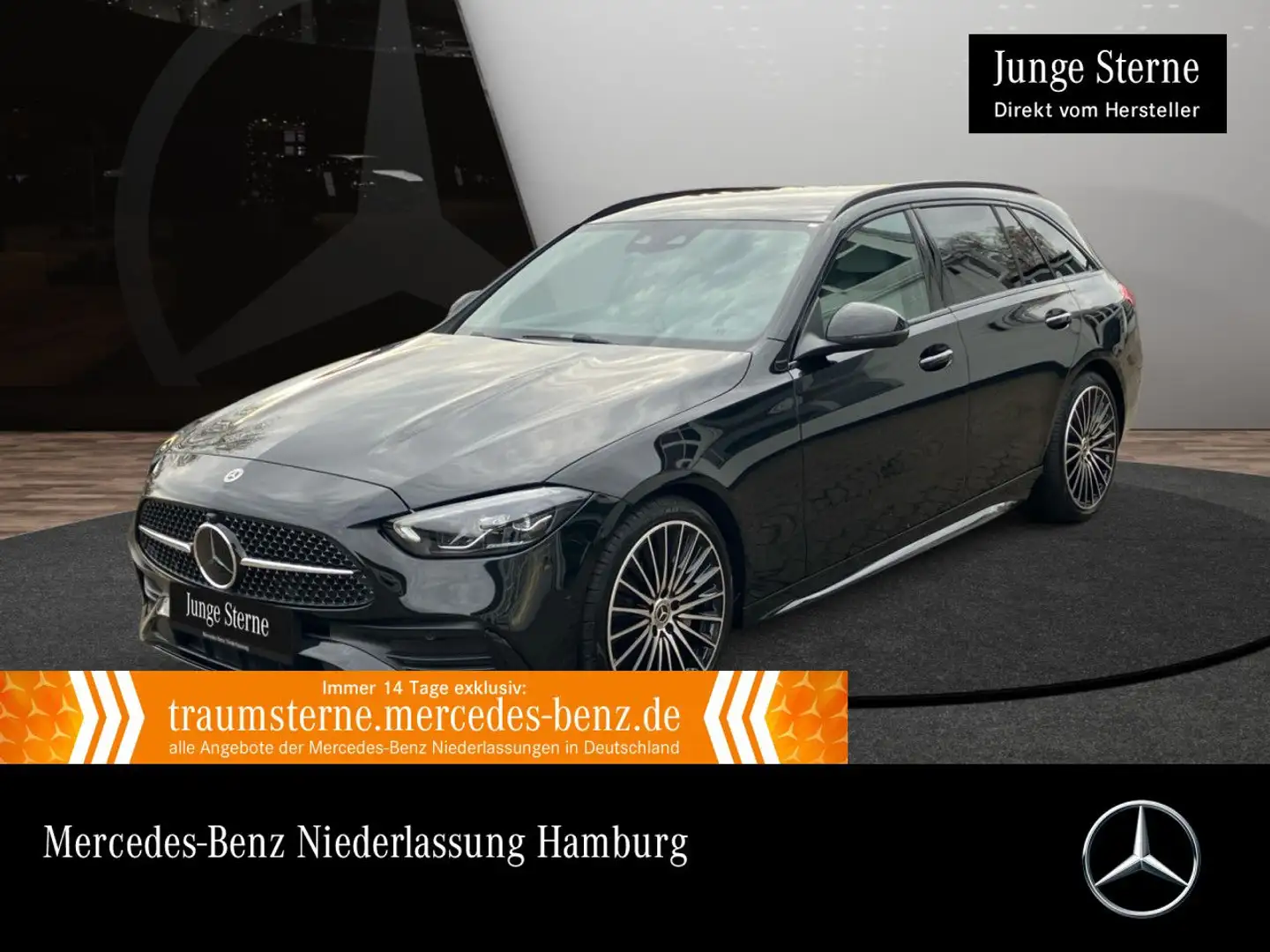 Mercedes-Benz C 200 T AMG+NIGHT+LED+BURMESTER+19"+KEYLESS+9G Nero - 1