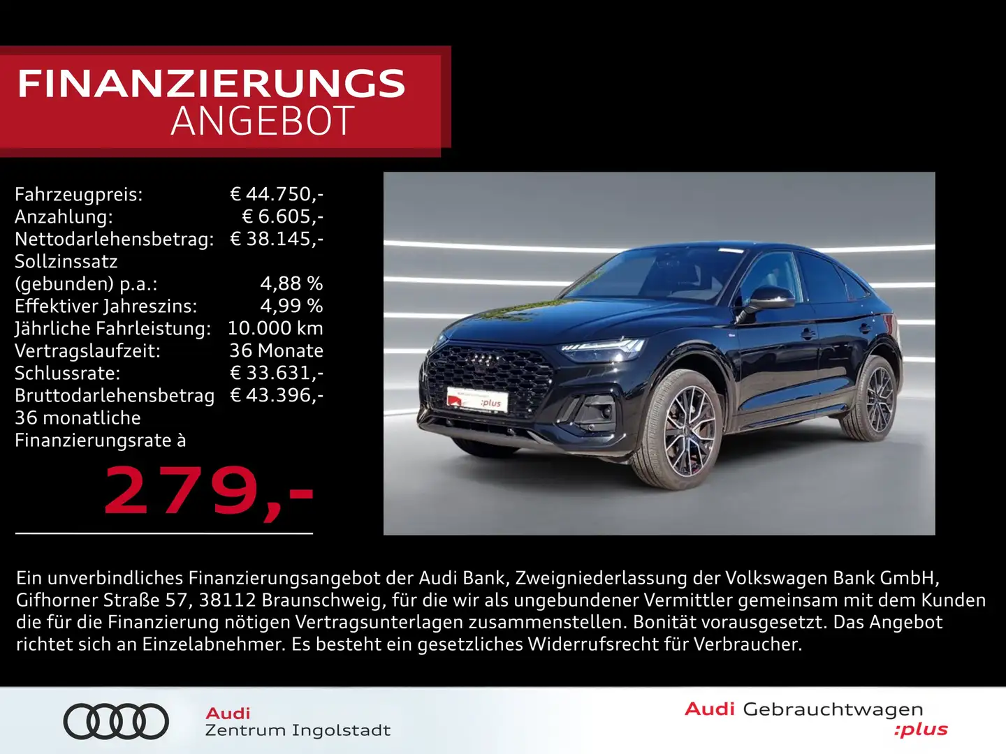 Audi Q5 Sportback 40 TFSI qu 2x S line compet.edition Noir - 1