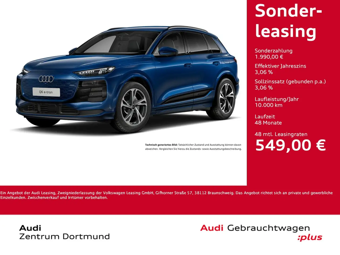 Audi Q6 e-tron quattro advanced BLACKPAK MATRIXLED Blau - 1