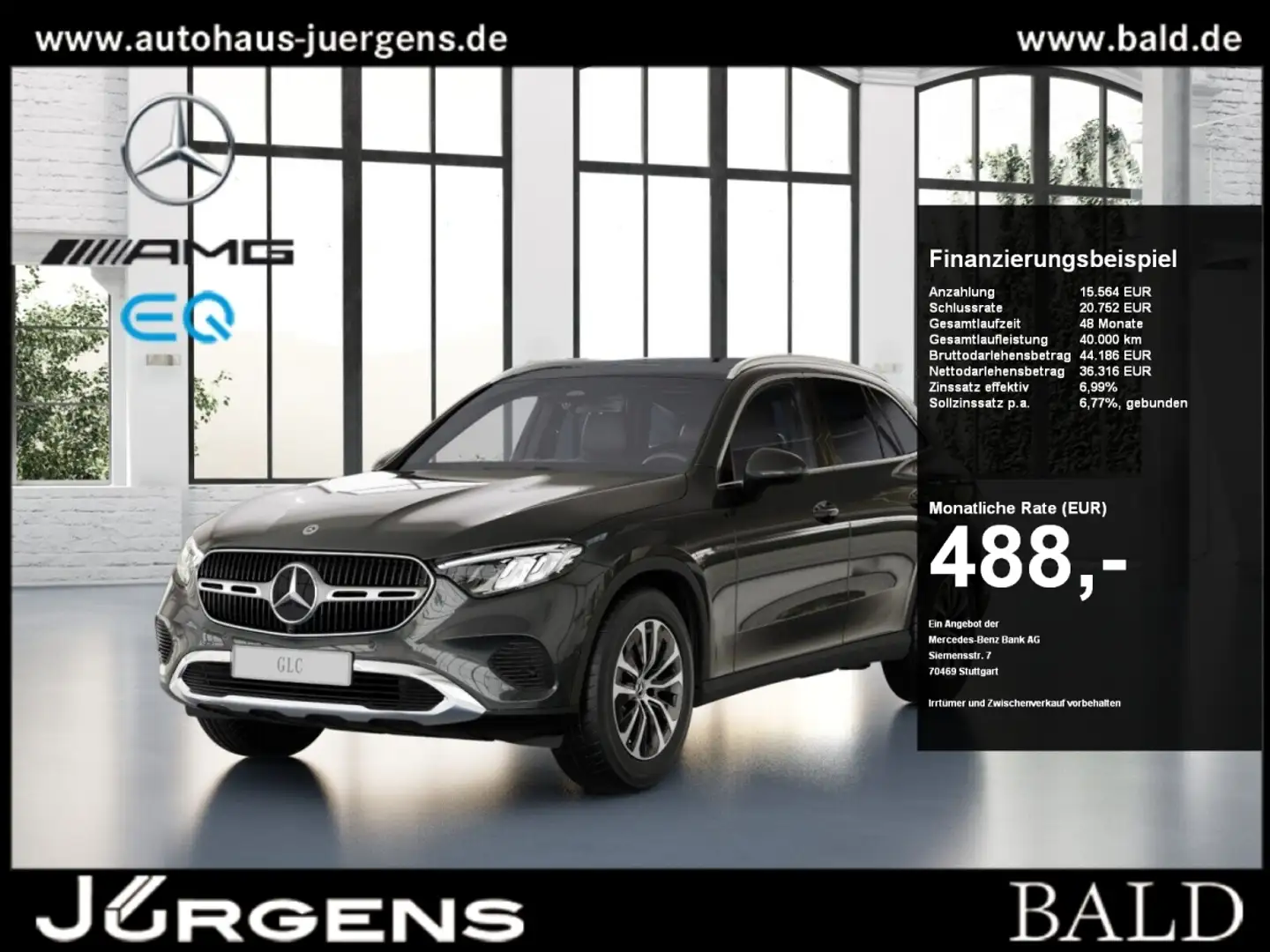 Mercedes-Benz GLC 200 4M Avantgarde/LED/Pano/Cam/Memo/Easy/18" Grau - 1