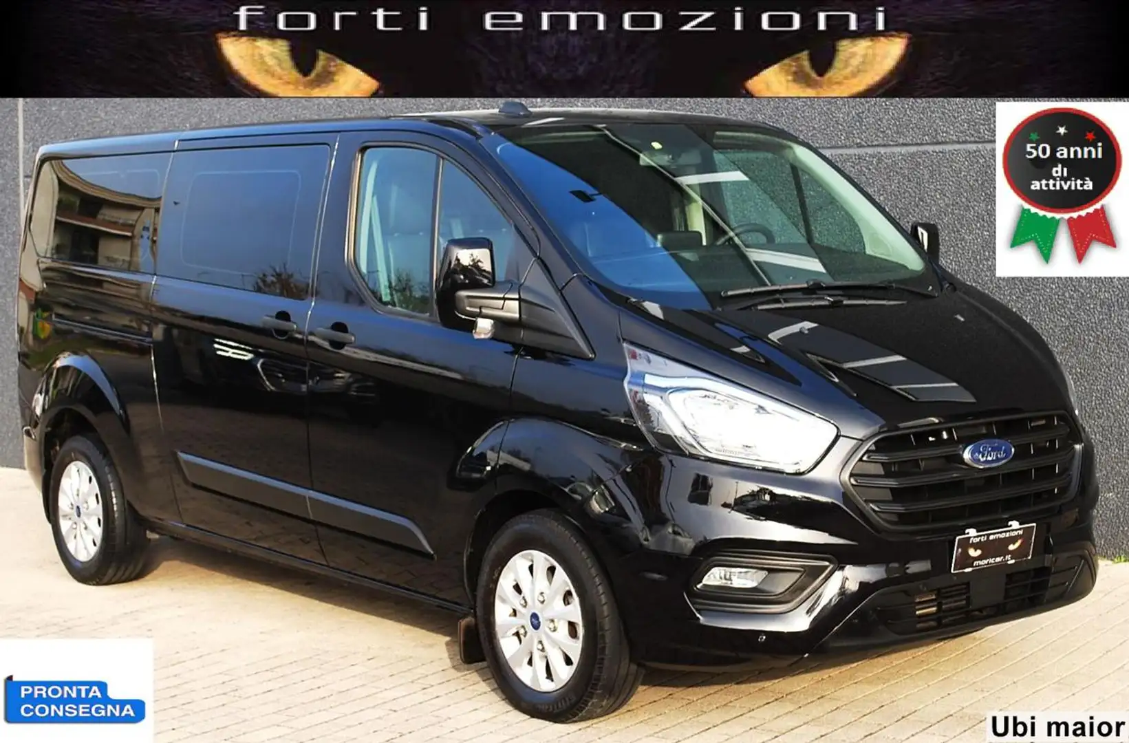 Ford Tourneo Custom 320 2.0 130cv HYBRID SUPERLIGHT passo lungo 9 post Nero - 1