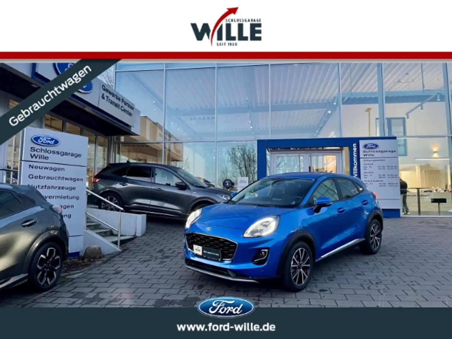 Ford Puma Titanium X Autom. Fahrerassistenz-Paket ACC EcoBoo Blau - 1