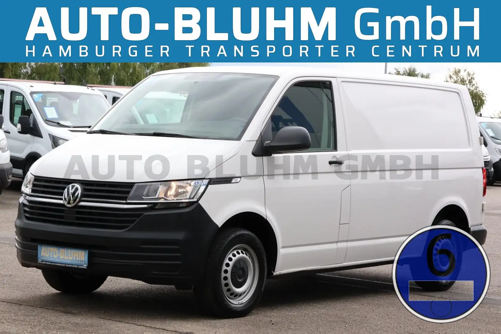 Volkswagen T6 Transporter T6.1 2.0 TDI-SCR Kasten L1 PDC 3-Sitze Klima DWA Blanco - 1