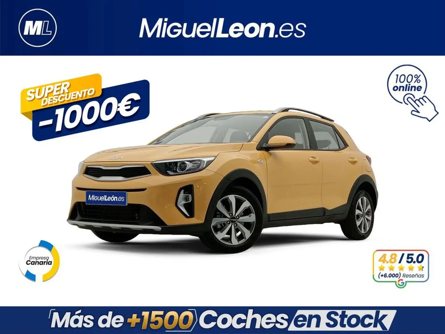 Kia Stonic 1.0 T-GDi MHEV Concept 100 Amarillo - 1