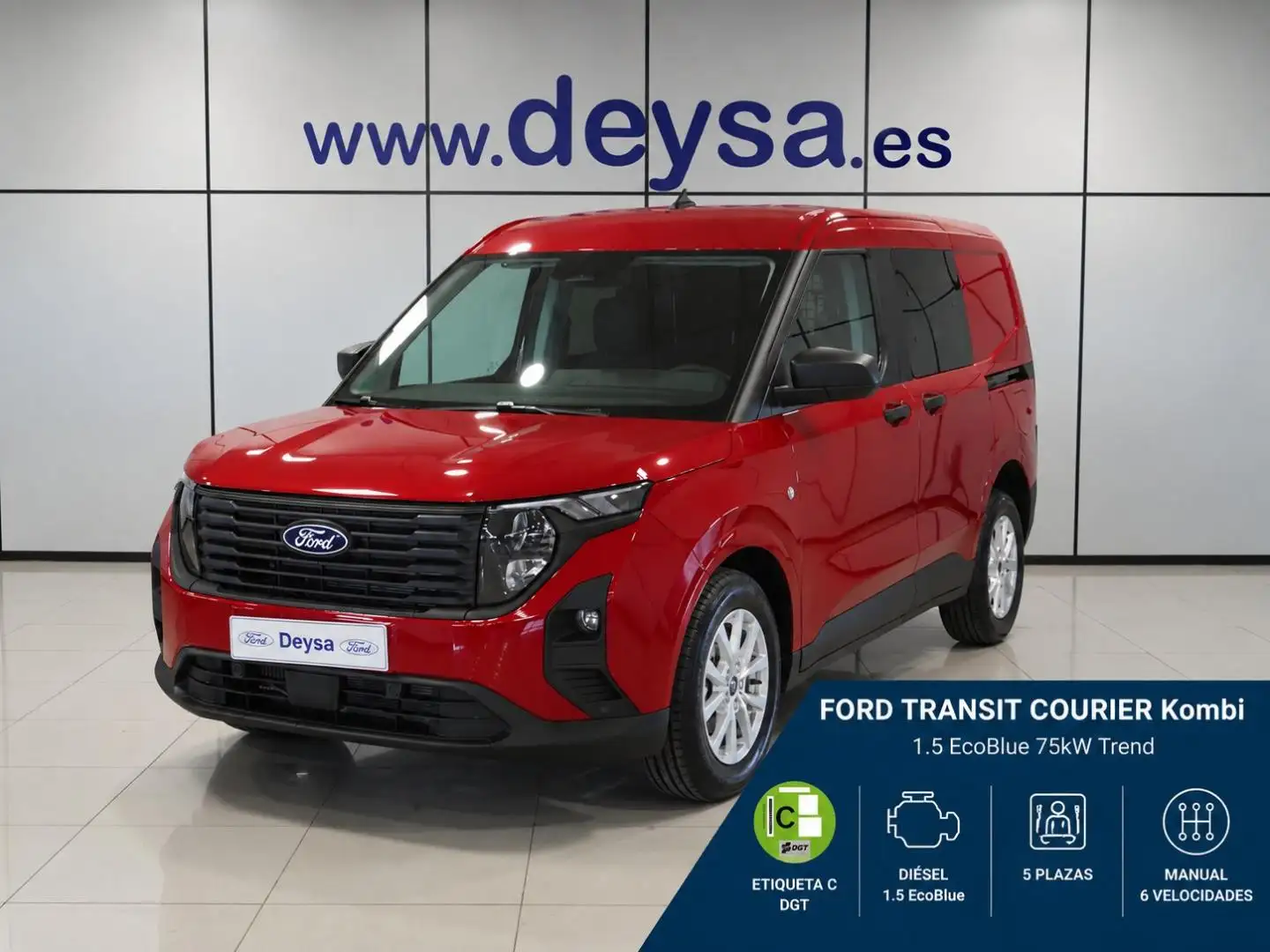 Ford Transit Courier Kombi 1.5 Ecoblue 75kW Trend Rojo - 1